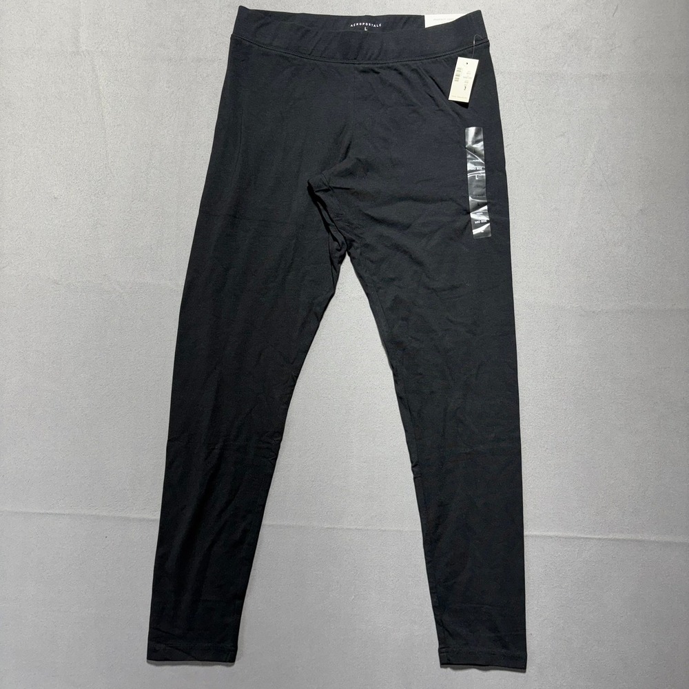 Aeropostale Perfect Legging Mid Rise Black 4-Way Stretch Soft Large 3930